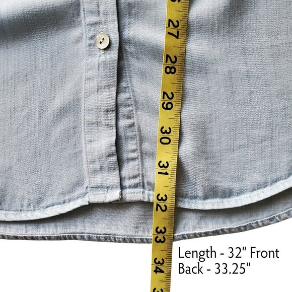 Soft Surroundings Je Veux 100% Lyocell Shirt Light Chambray Size S - Picture 14 of 16